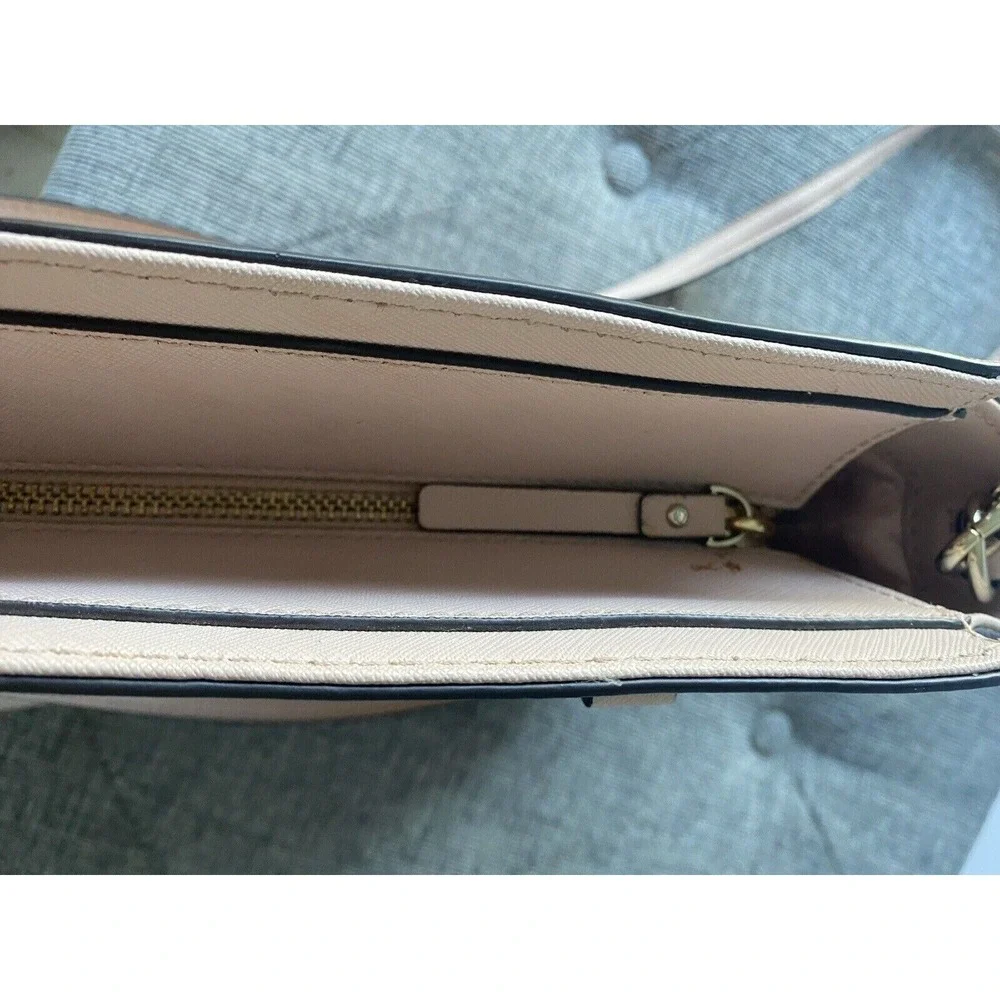 Kate Spade NY small Hadlee Laurel way Jeweled Saffiano Leather Tote Warm Vellum
